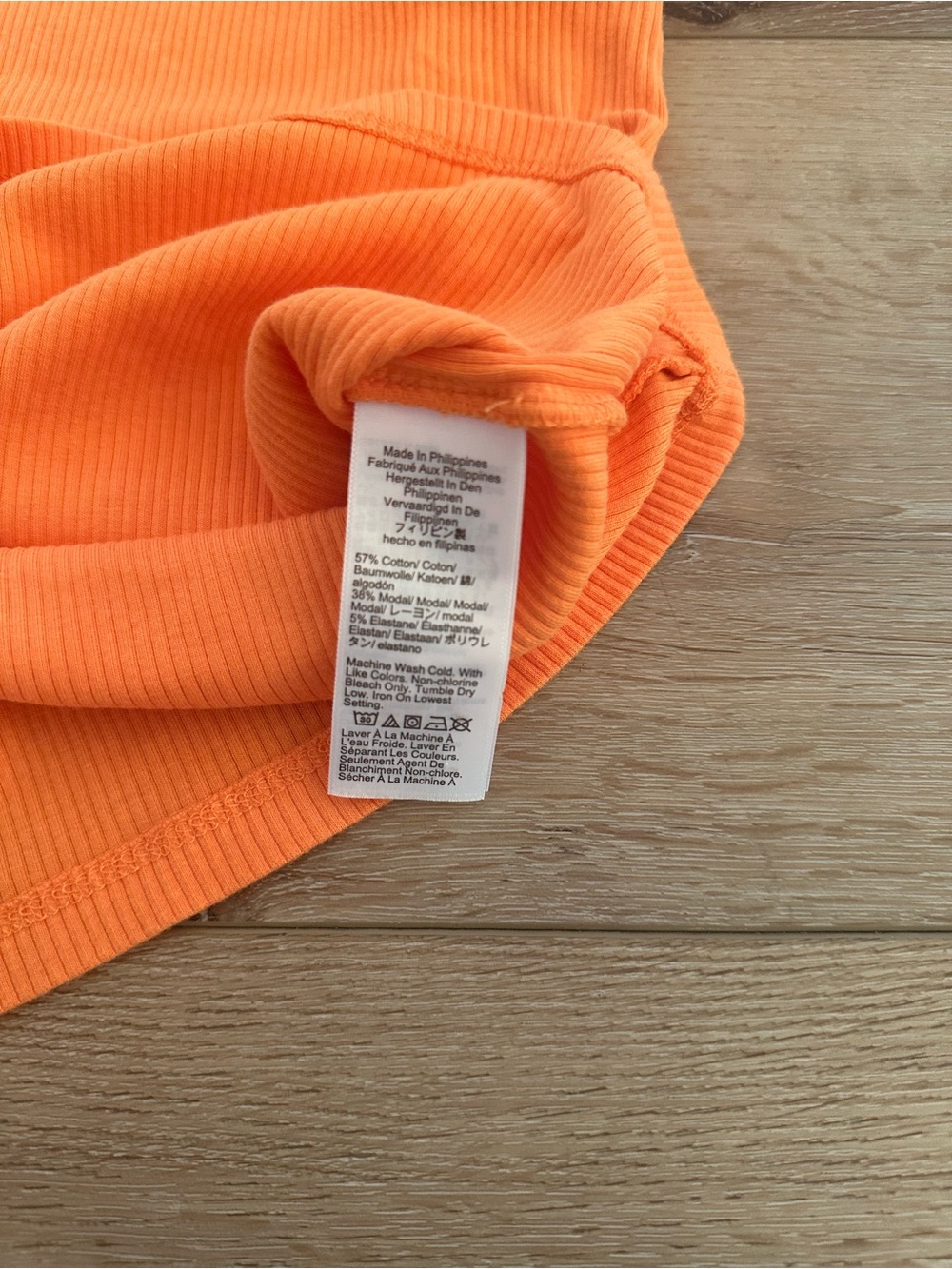 J.Crew Orange Ribbed Double Ruffle Shoulder Tank Top Large - Picture 6 of 6